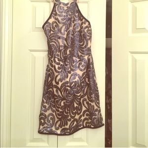 Fashion Nova Sequin Halter Dress